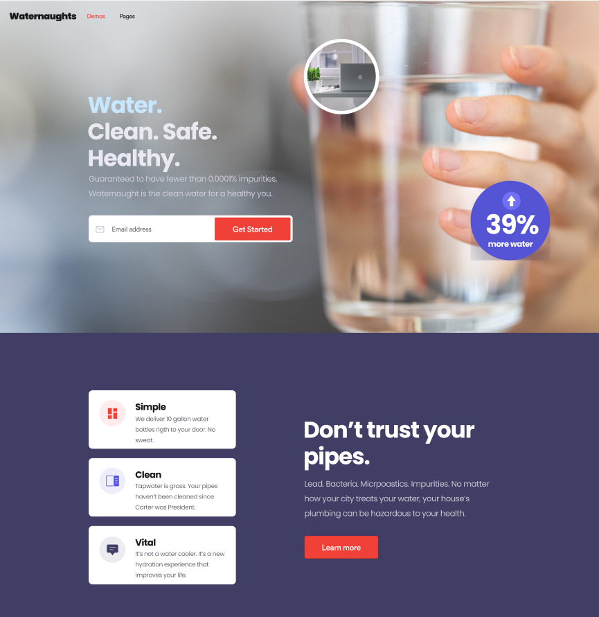 Updated business landing page
