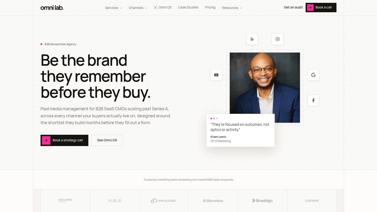 Marketing work shown on a desktop screen