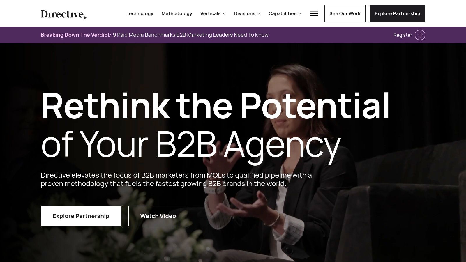 Marketing leader looking at campaign work